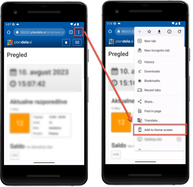 Namestitev Moderne spletne aplikacije(MSA): Android